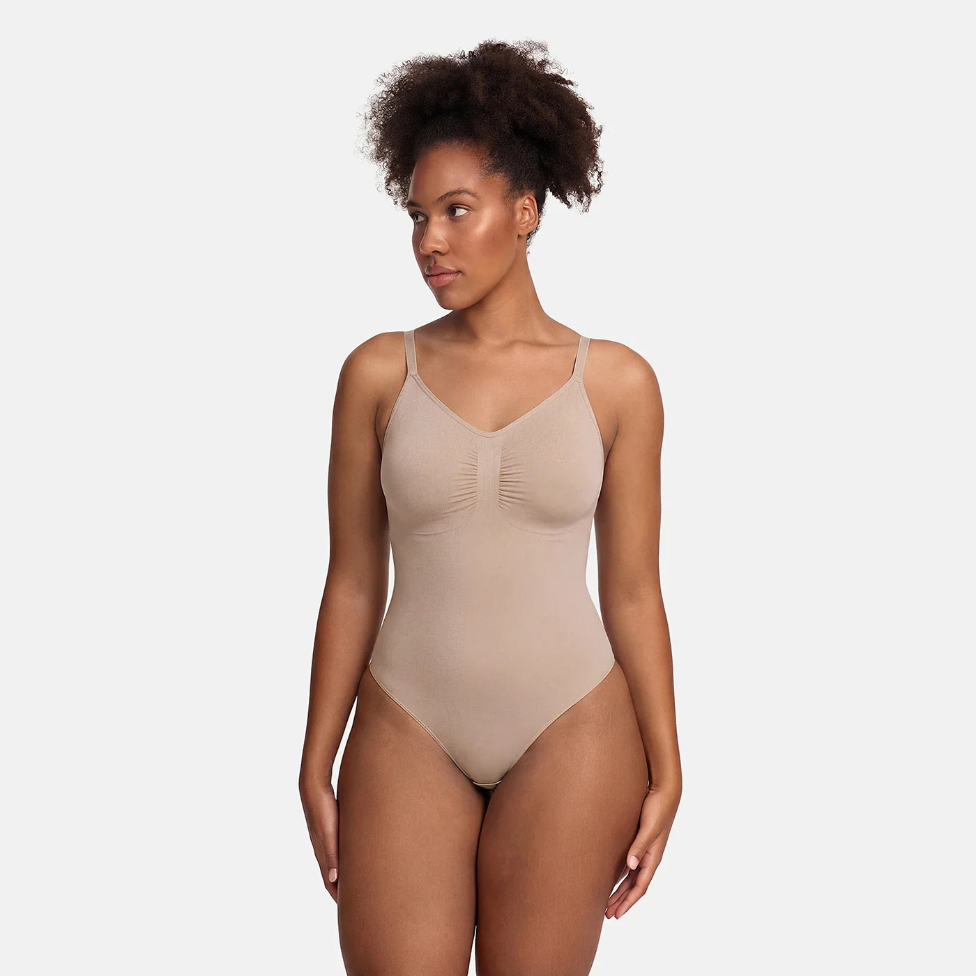 Bodysuit sculpting shapewear with string