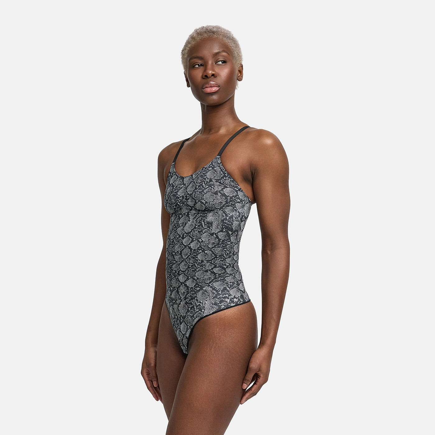 Bodysuit med formende shapewear og snor