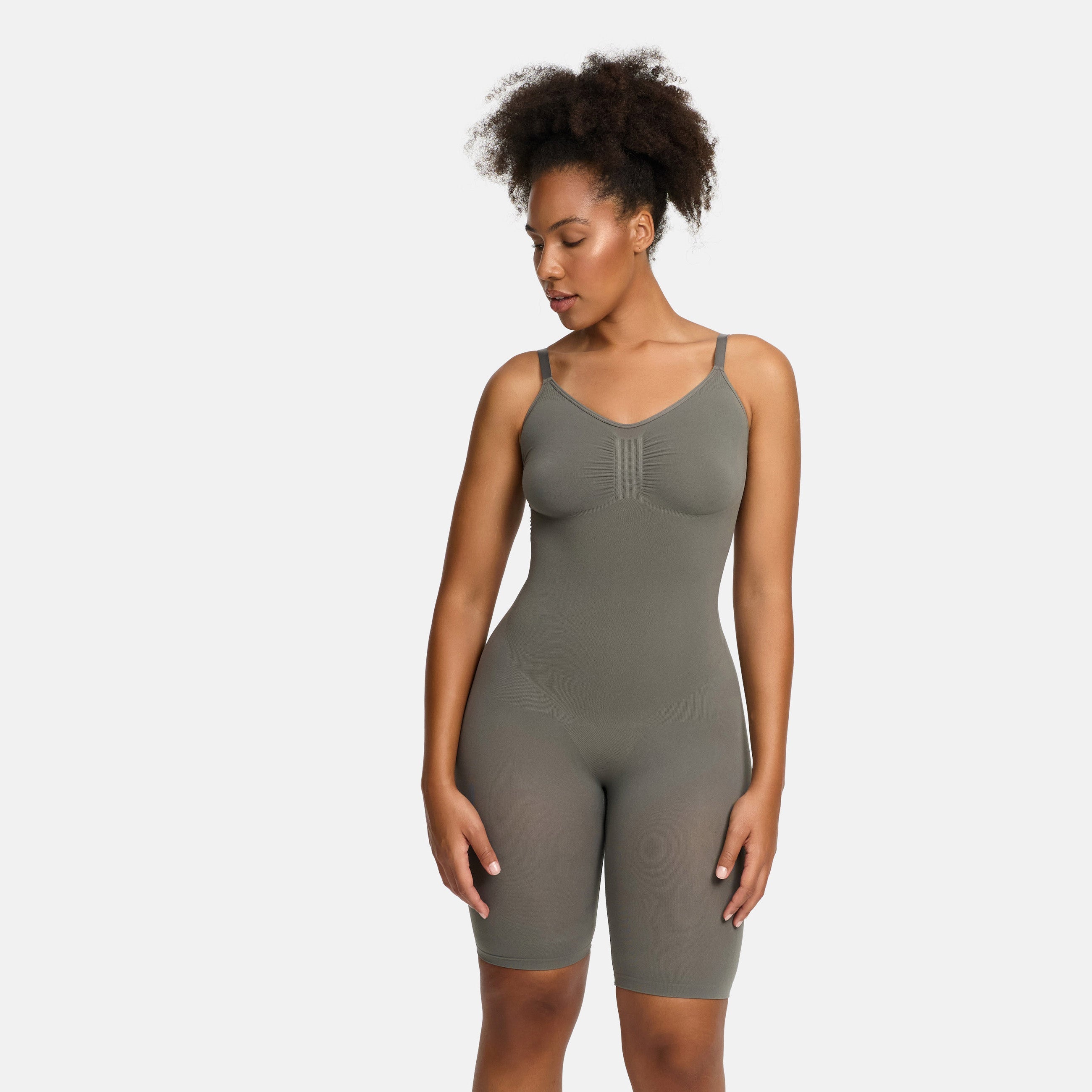 Bodysuit sculpting shapewear with shorts