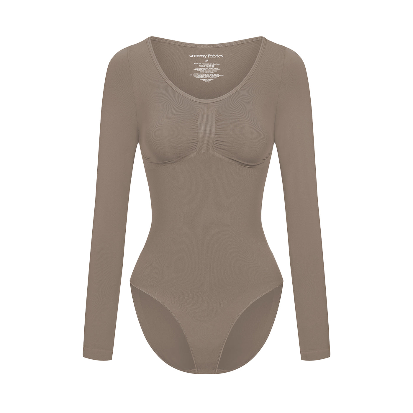 Bodysuit sculpting shapewear long sleeve with briefs