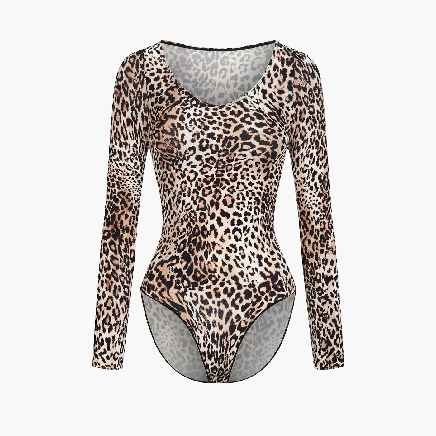 Bodysuit sculpting shapewear long sleeve with briefs