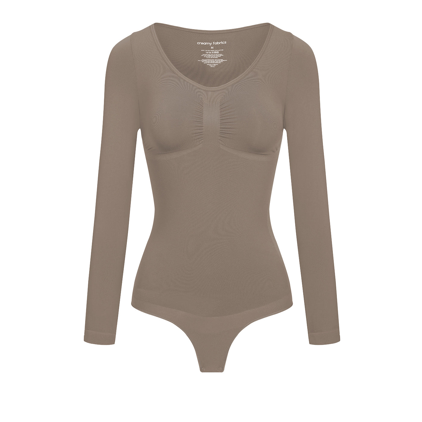 Bodysuit sculpting shapewear long sleeve with string
