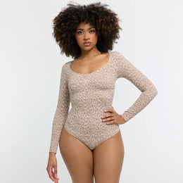 Bodysuit Sculpting Shapewear Longsleeve mit String