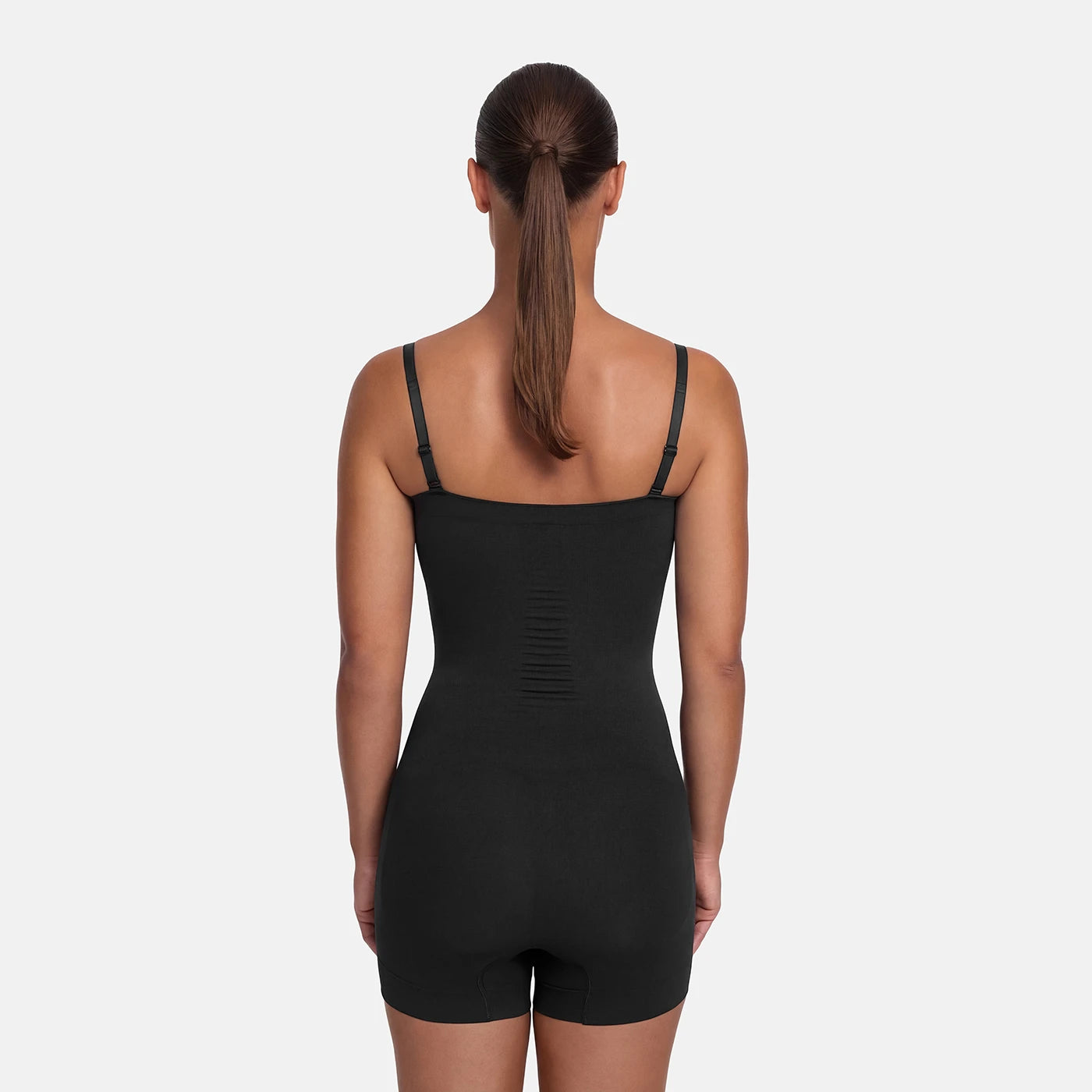 Strapless bodysuit sculpting shapewear with shorts