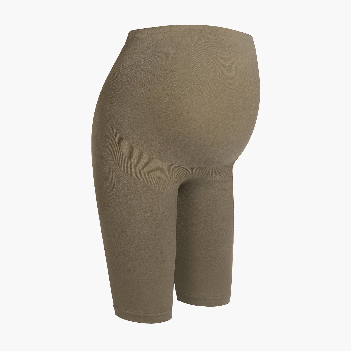 Seamless high-waisted maternity shorts