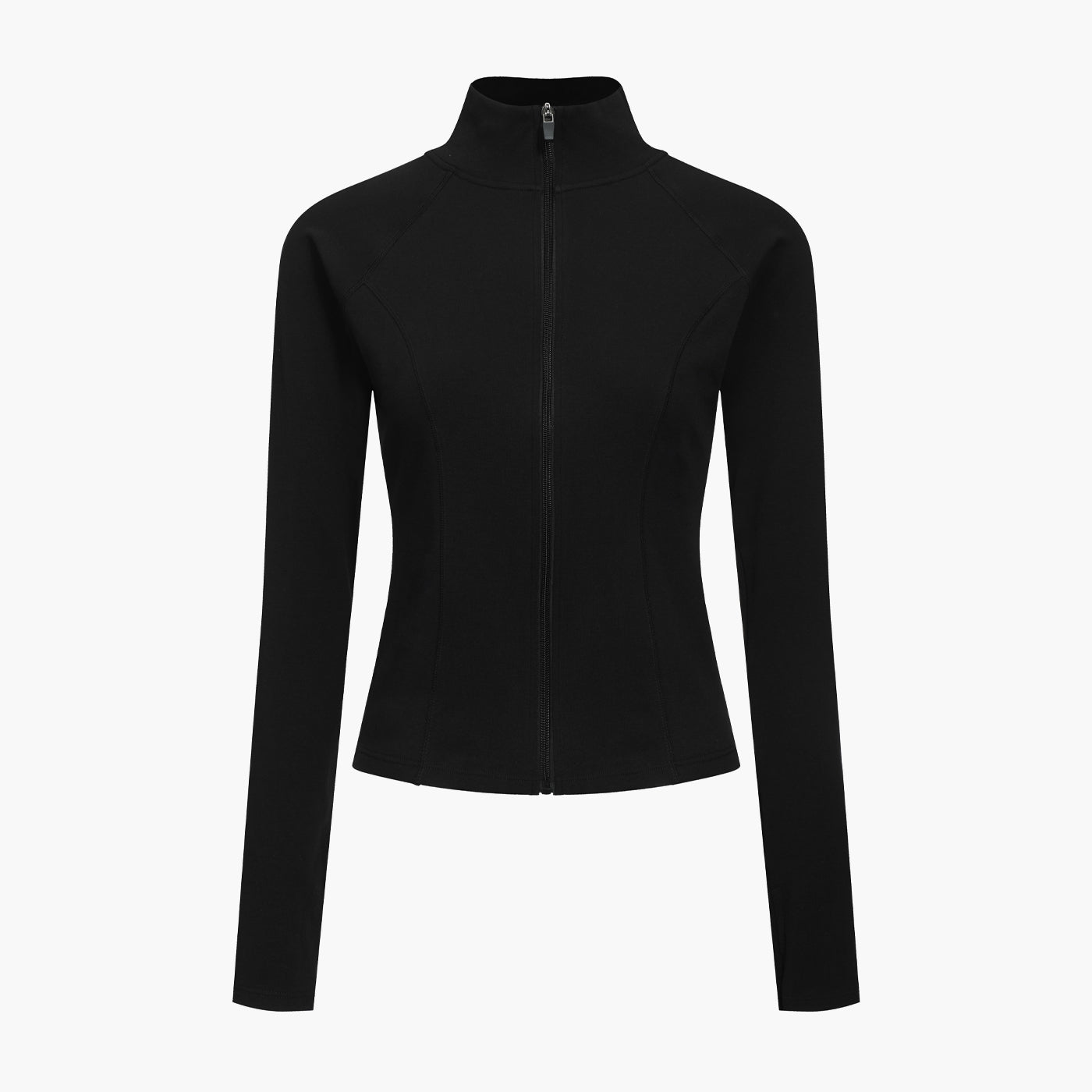 Cotton Body Fitted Zipper Jacke