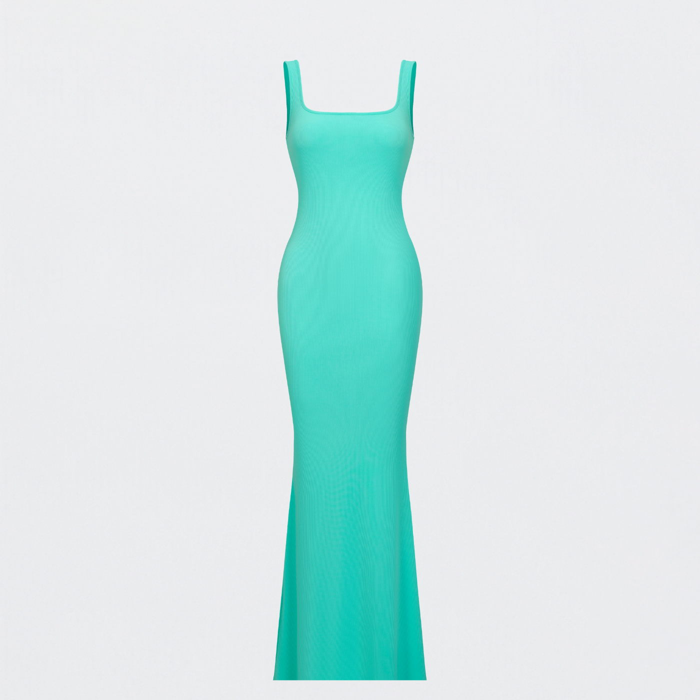 Ribbet tanktop maxi-kjole