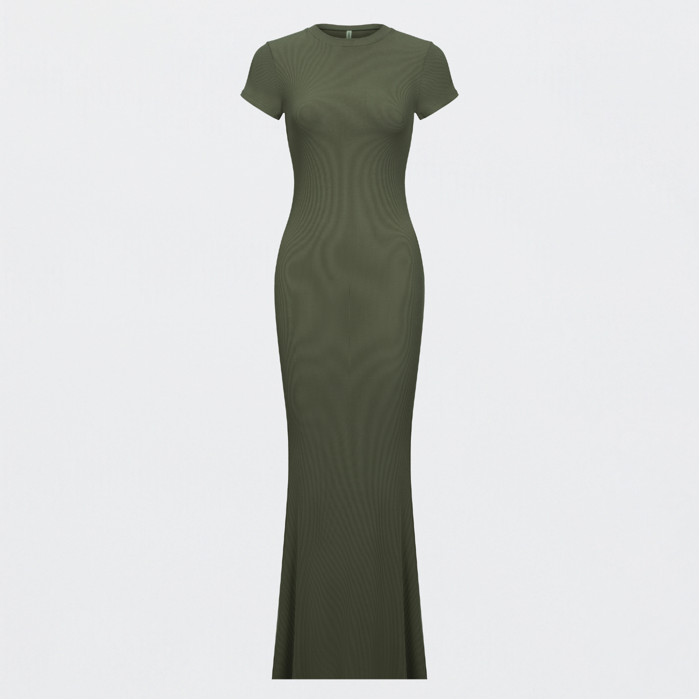 Ribbed T-shirt maxi dress