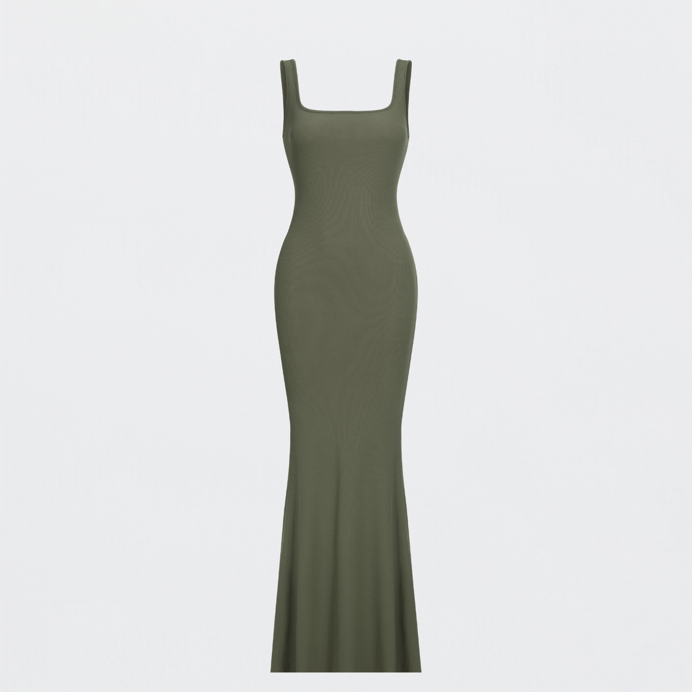 Ribbed tank top maxi dress