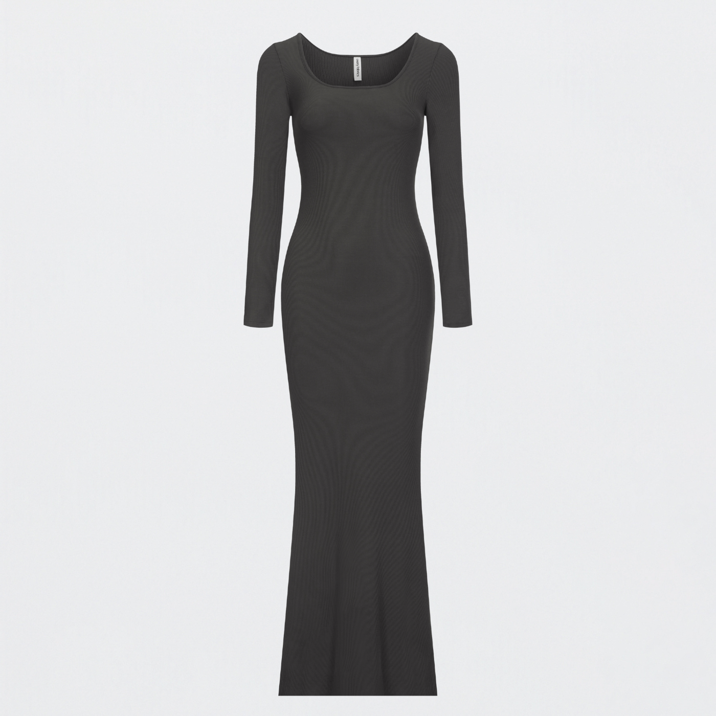 Ribbed long sleeve maxi dress