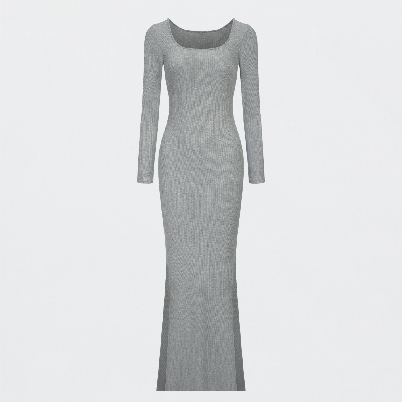 Ribbed long sleeve maxi dress