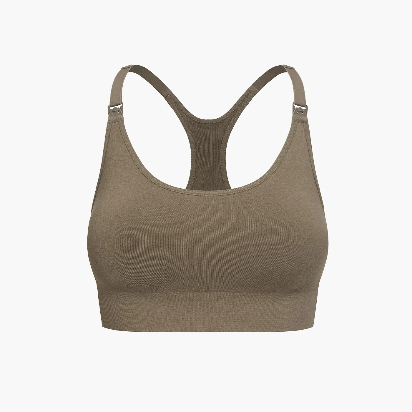 Seamless nursing bra with back support