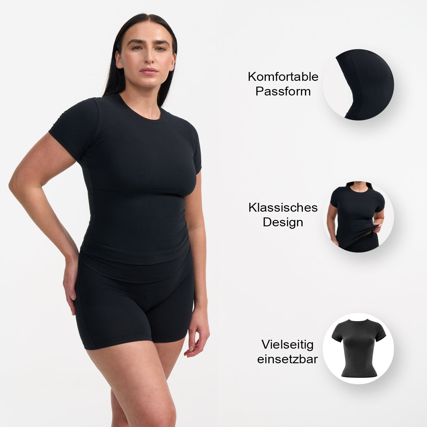 <div>Das Model ist 1,73m groß</div><span></span><div>und trägt Größe L.</div>