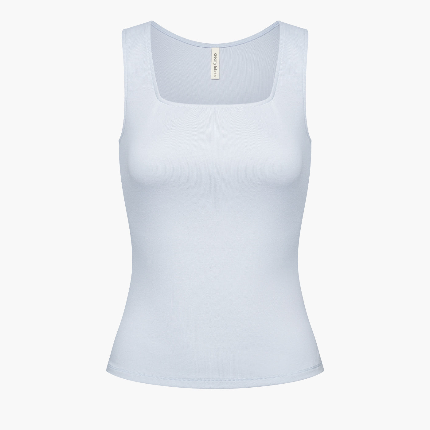 Cotton tank top with square neckline - Outlet