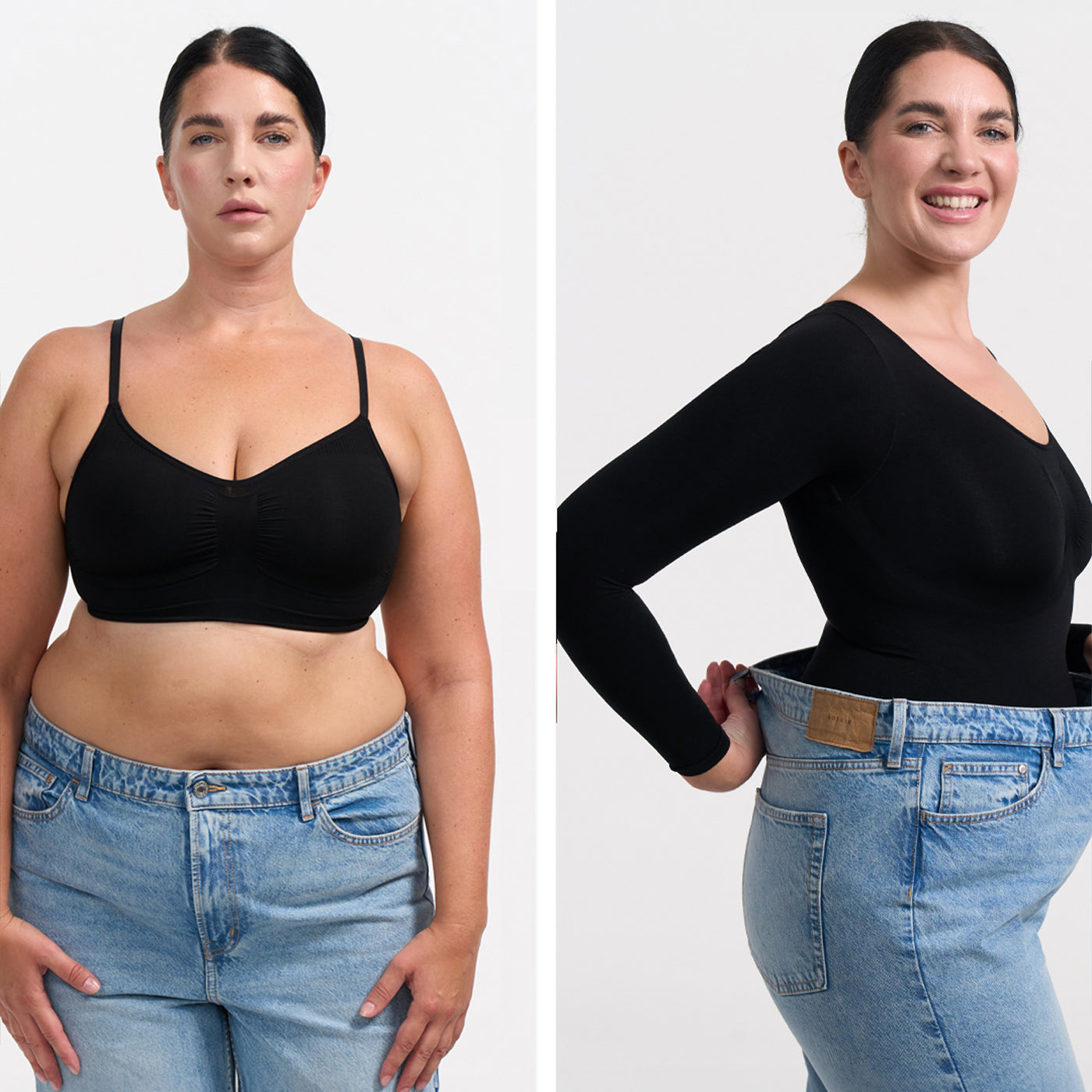 Bodysuit Sculpting Shapewear pitkähihainen ja alushousut - Medium Shape