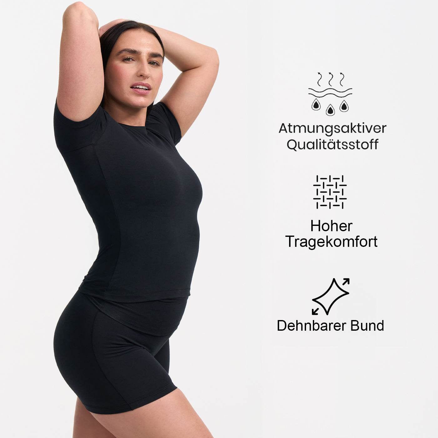 <div>Das Model ist 1,73m groß</div><span></span><div>und trägt Größe L.</div>