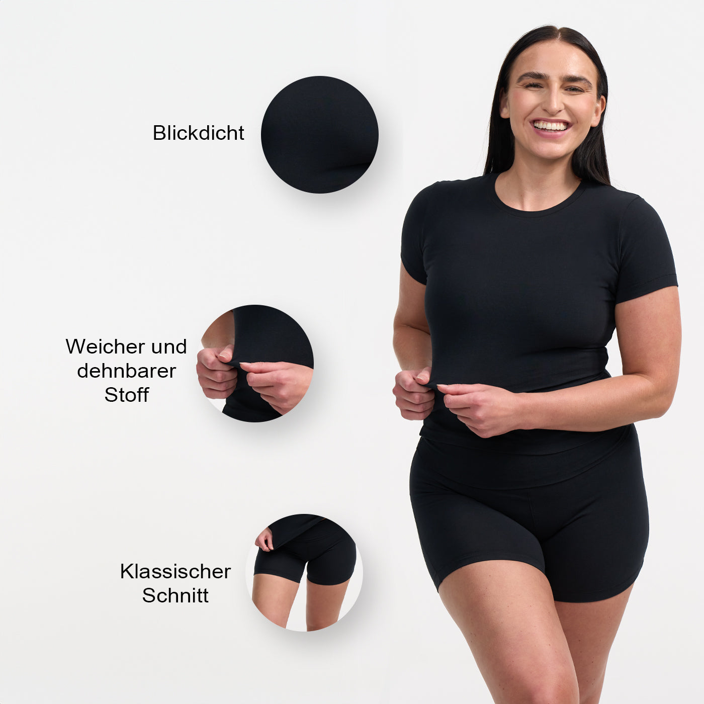 <div>Das Model ist 1,73m groß</div><span></span><div>und trägt Größe L.</div>