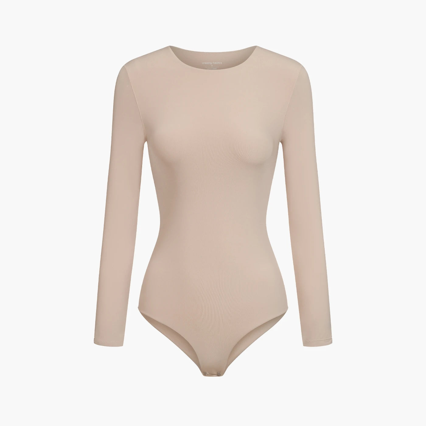 Langerma bodysuit með hringhálsmáli