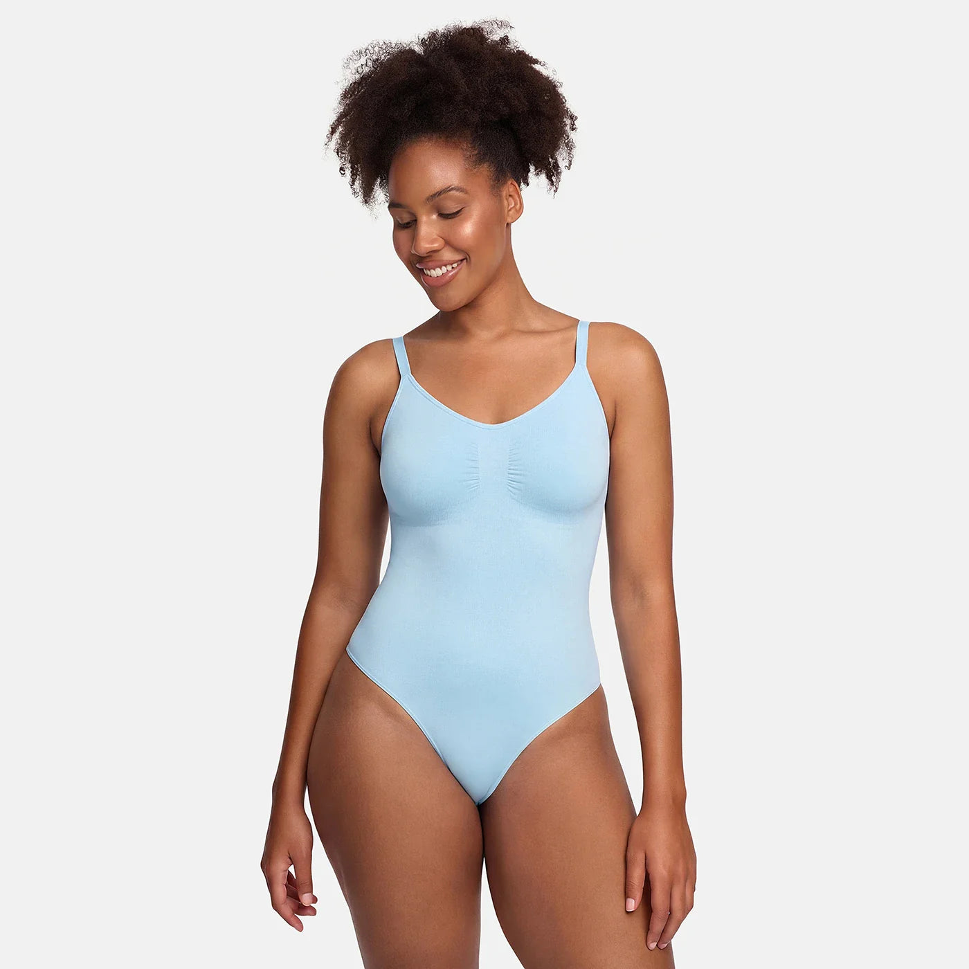 Bodysuit sculpting shapewear with string