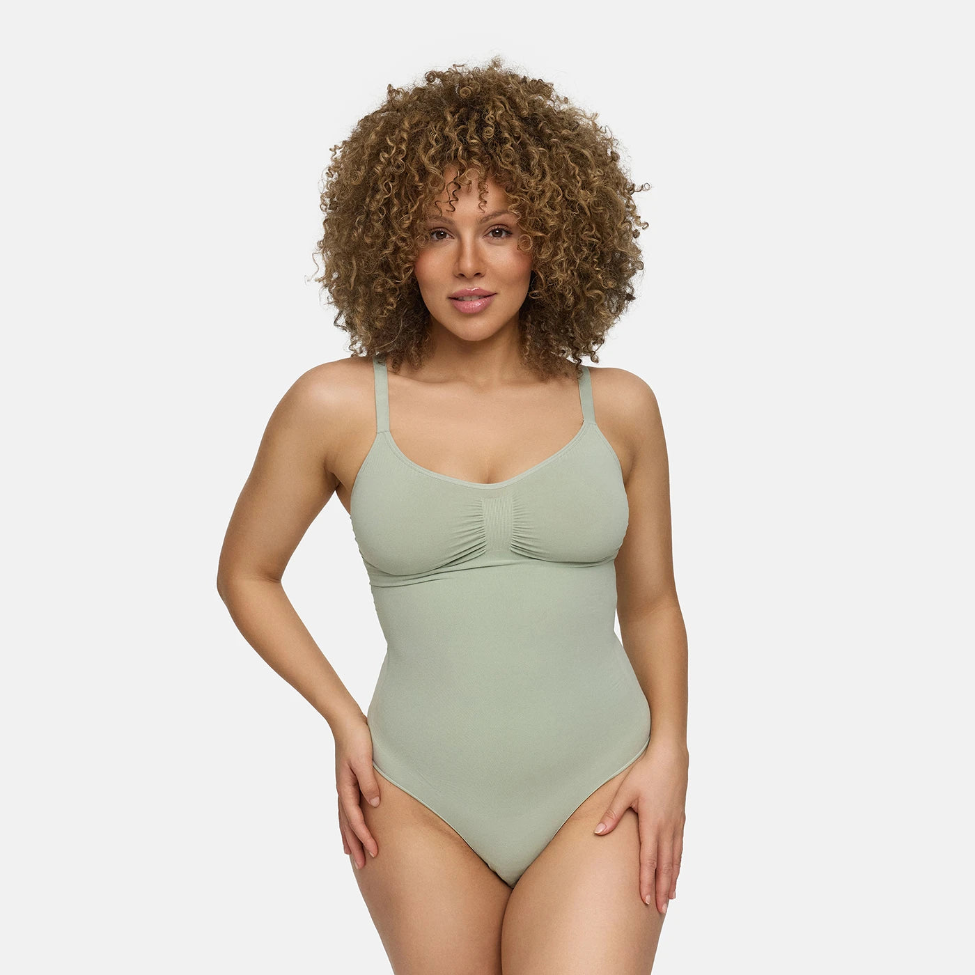 Bodysuit sculpting shapewear with thong
