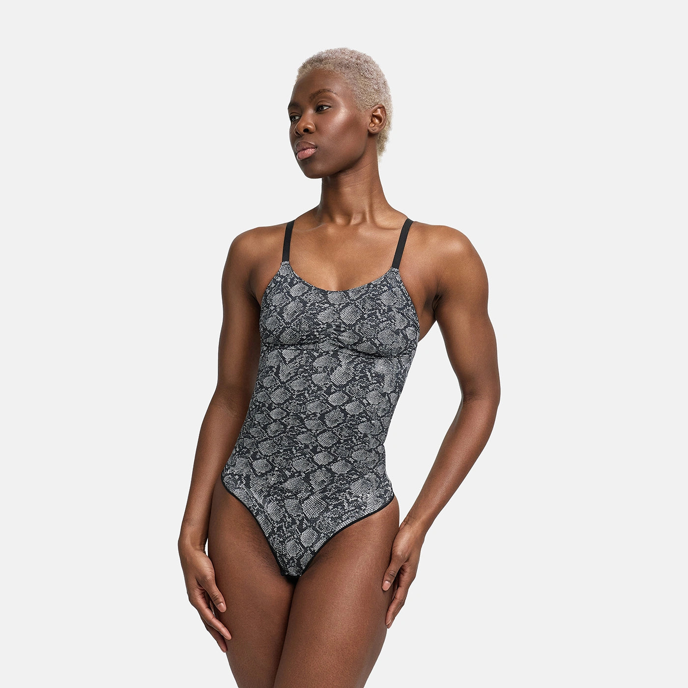 Bodysuit sculpting shapewear with thong