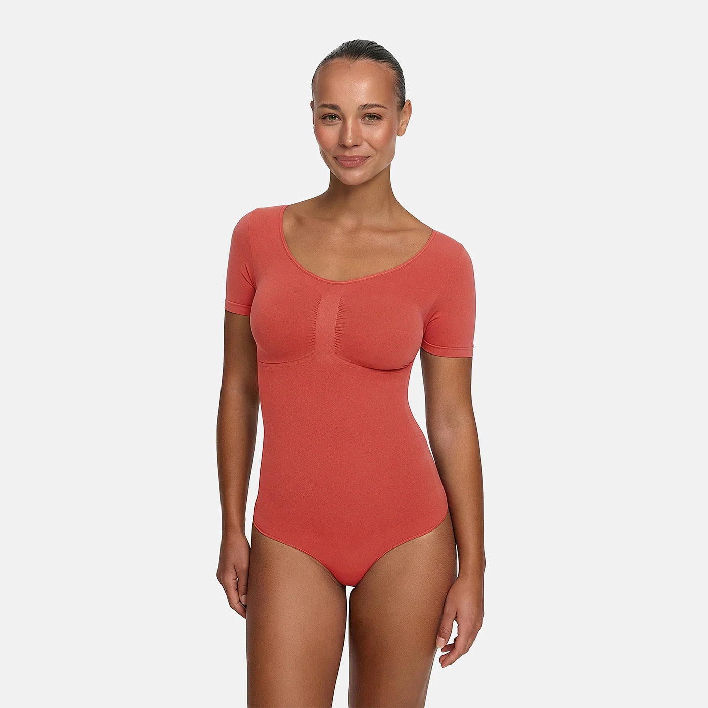 T-shirt bodysuit sculpting shapewear with string