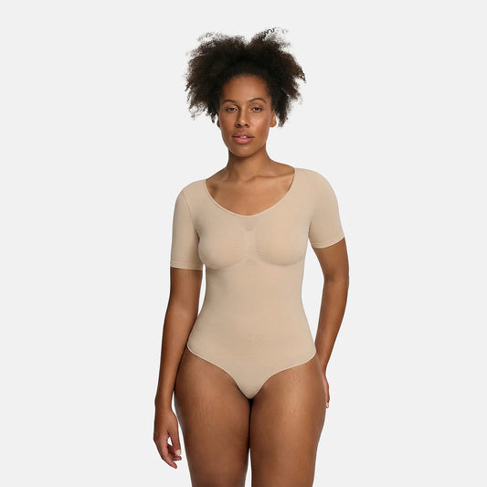 T-Shirt Bodysuit Sculpting Shapewear with Briefs