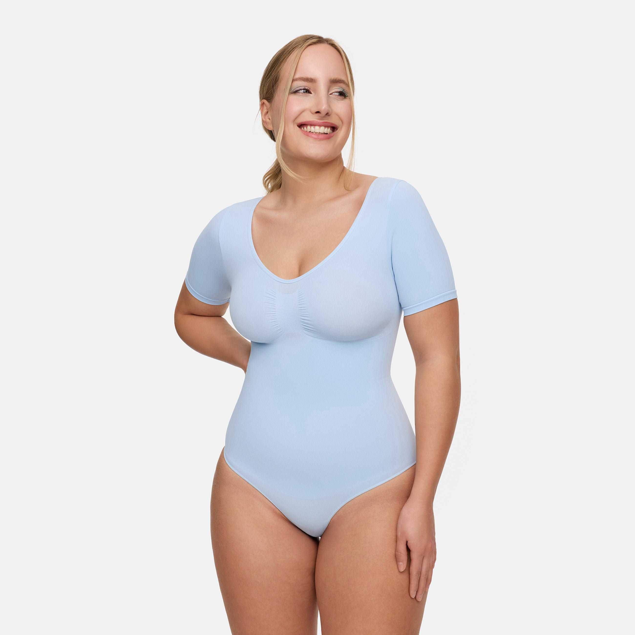 T-Shirt Bodysuit Sculpting Shapewear mit String - Outlet