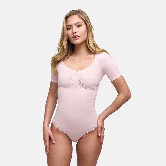 T-Shirt Bodysuit Sculpting Shapewear with Thong