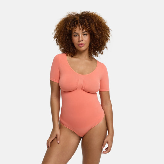 T-Shirt Bodysuit Sculpting Shapewear mit String