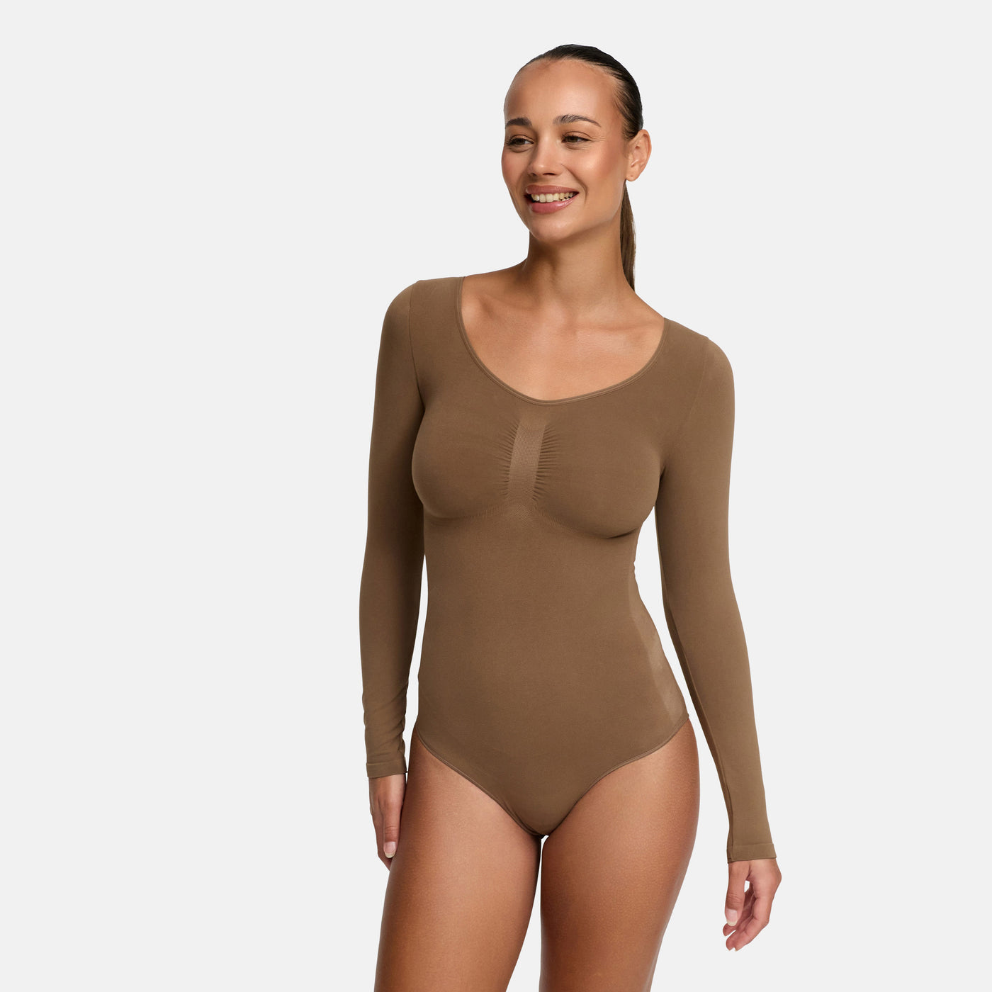 Bodysuit Sculpting Shapewear Longsleeve mit String (#2)