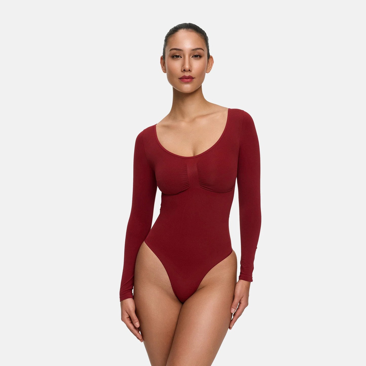 Sculpting Shapewear Long Sleeve Bodysuit with Briefs