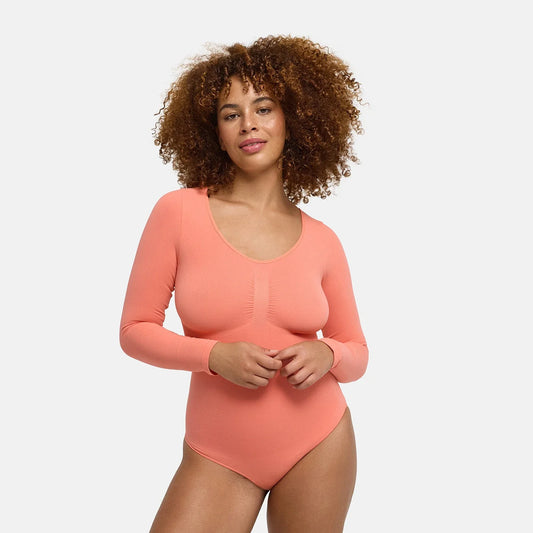 Body modelujące Sculpting Shapewear z długim rękawem i figami - Przedsprzedaż