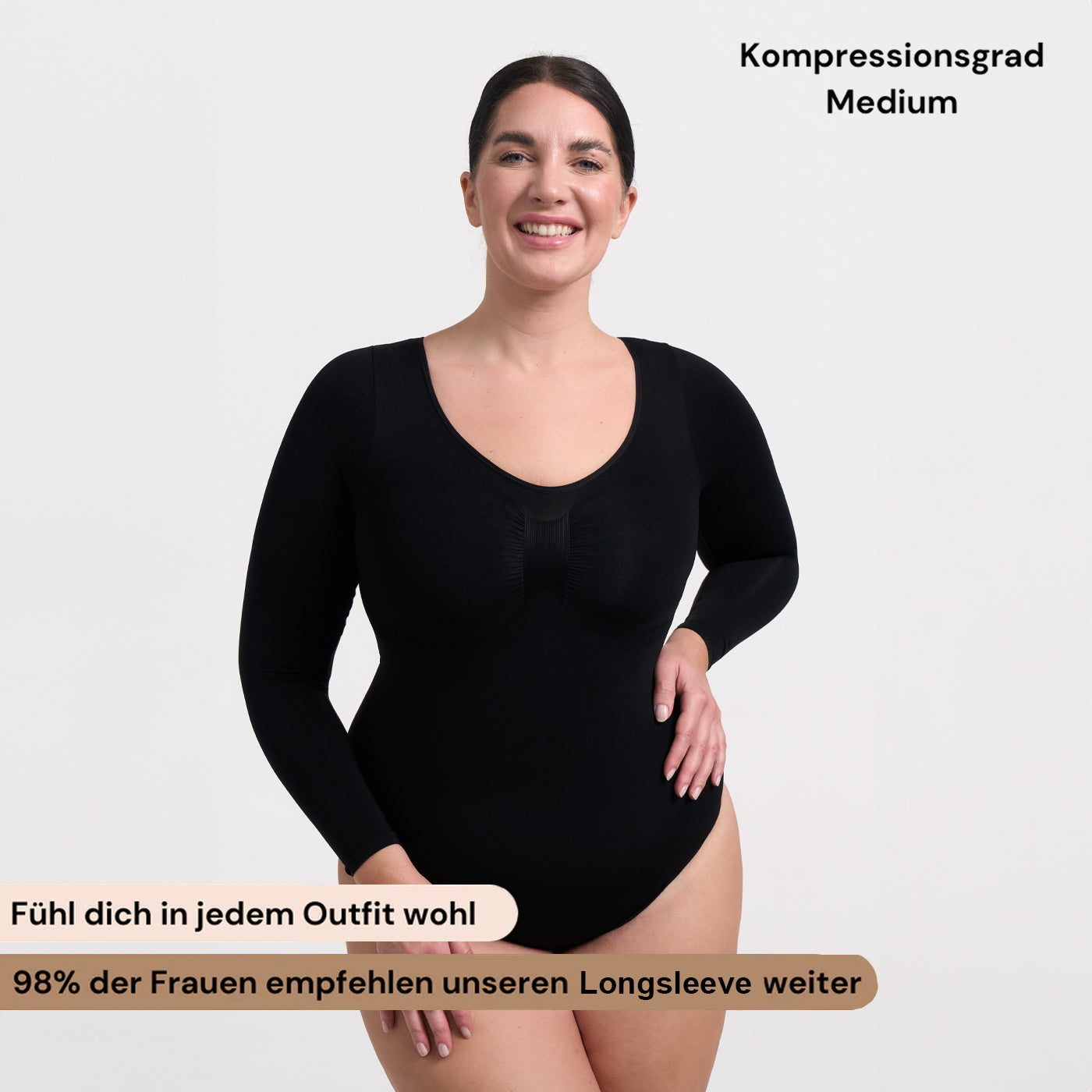 Das Model ist 1,77m groß und trägt Größe 2XL