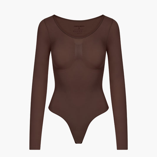 Bodysuit Sculpting Shapewear Longsleeve mit String