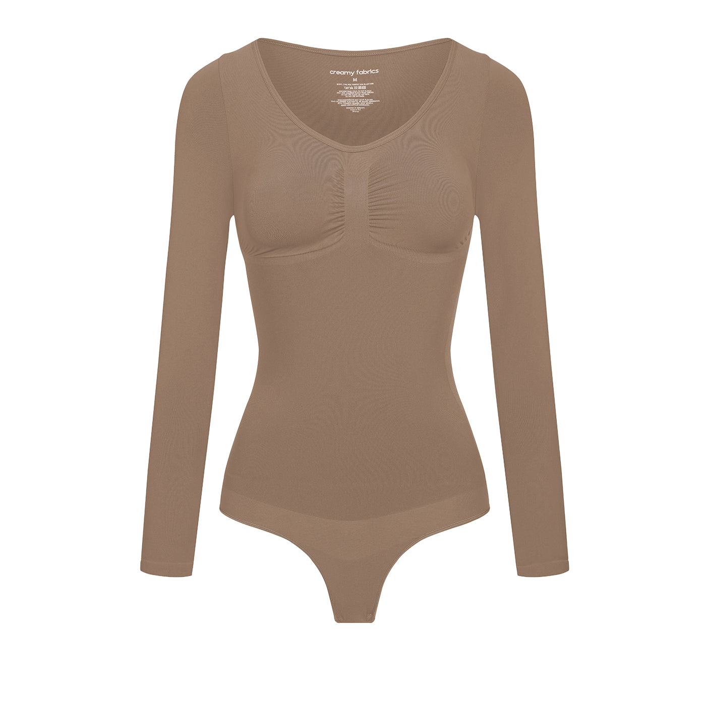 Bodysuit sculpting shapewear long sleeve with string