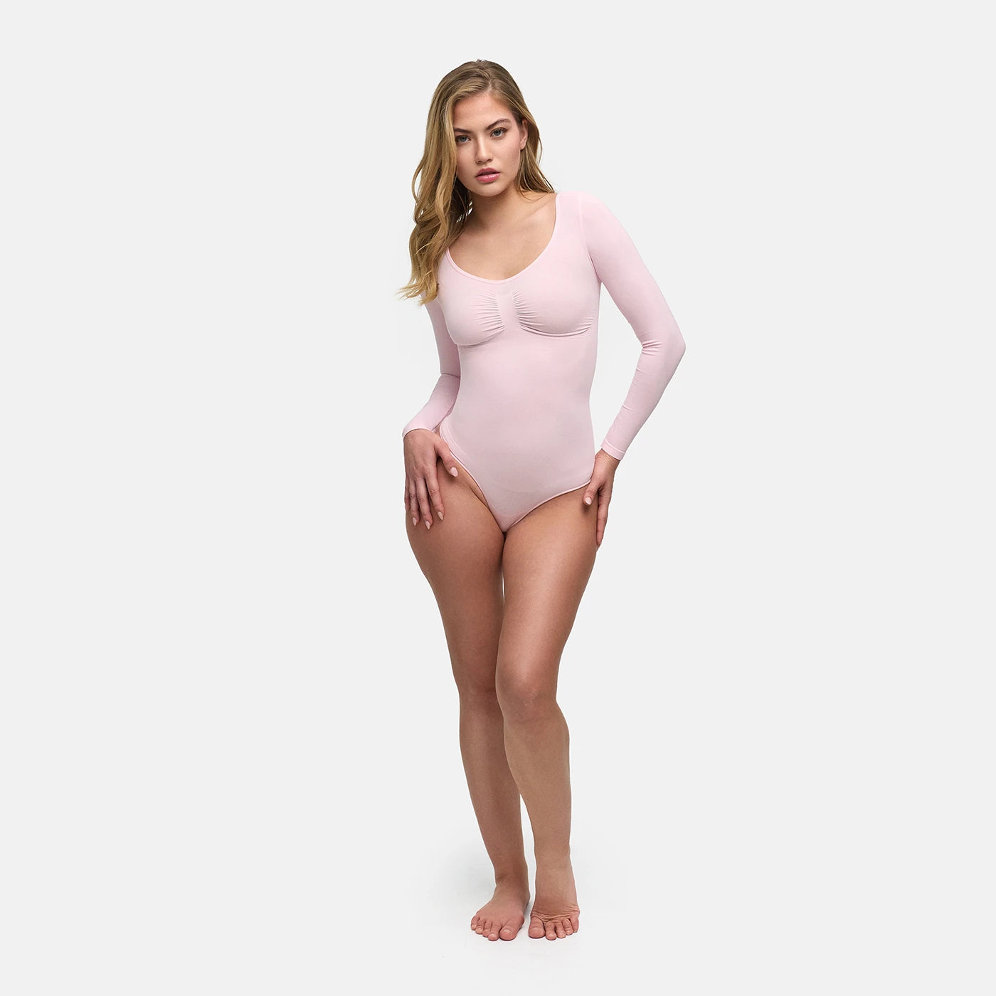 Sculpting Shapewear Long Sleeve Thong Bodysuit
