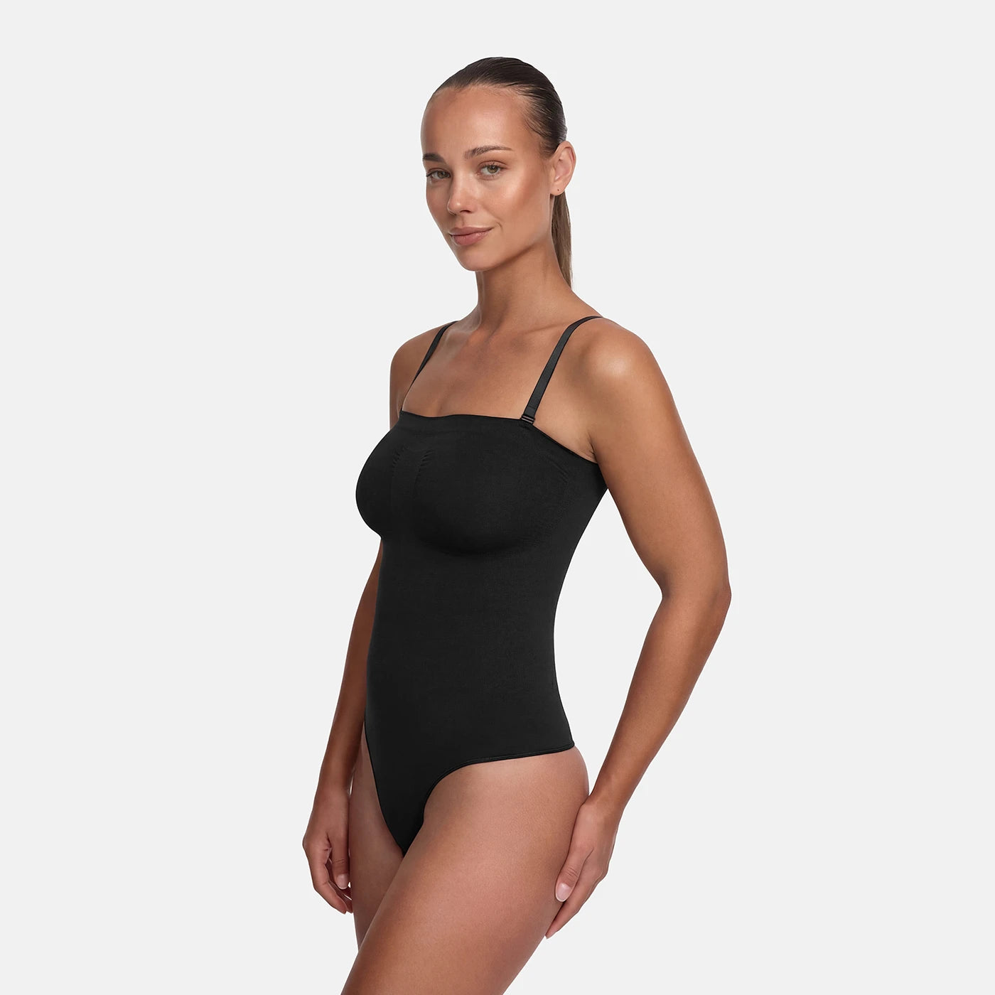 Strapless bodysuit sculpting shapewear with briefs