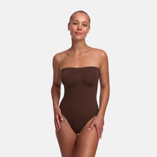 Trägerloser Bodysuit Sculpting Shapewear mit Slip - B1G1