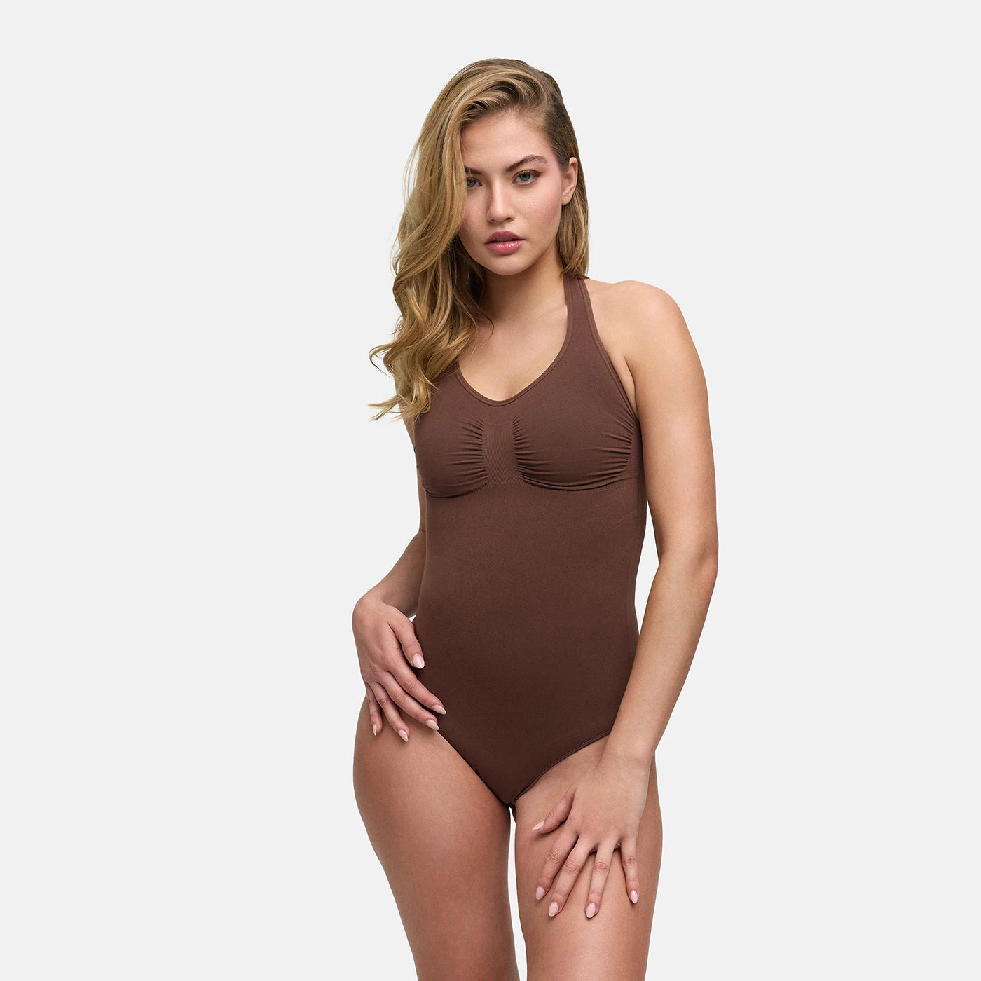 Halter-neck bodysuit with briefs