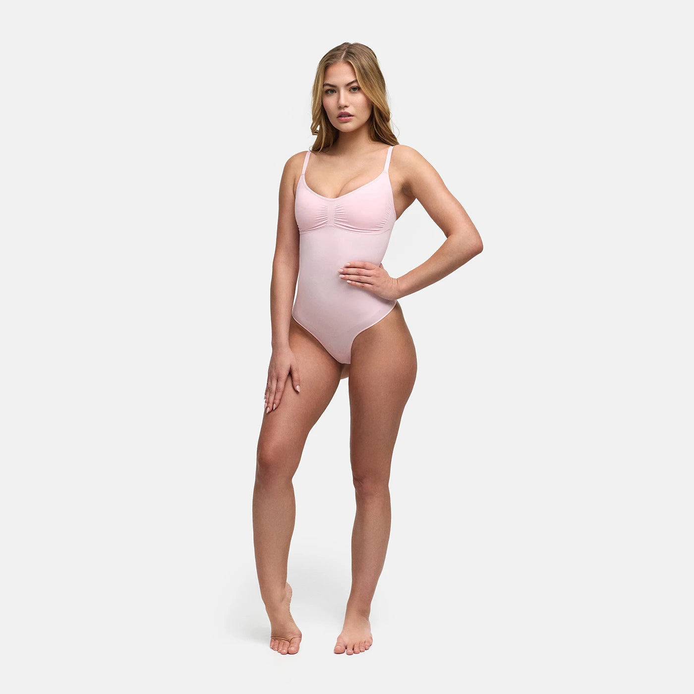 Bodysuit Sculpting Shapewear with Built-In Wireless Bra and Thong