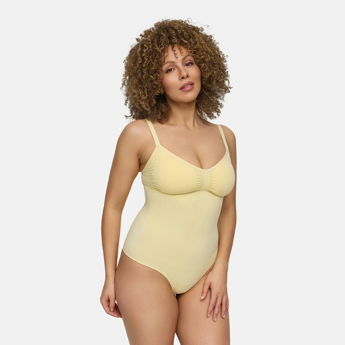 Bodysuit Sculpting Shapewear with Built-In Wireless Bra and Thong