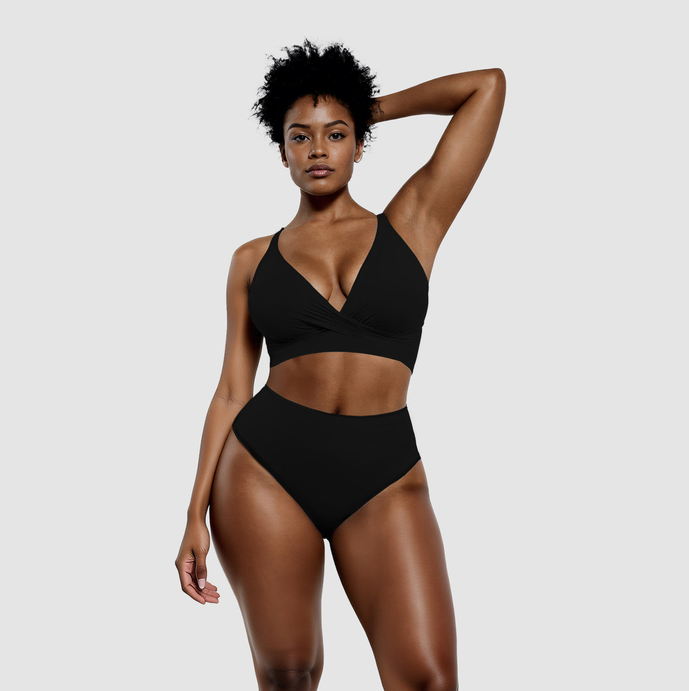 Twist bikini with shaping bikini bottoms