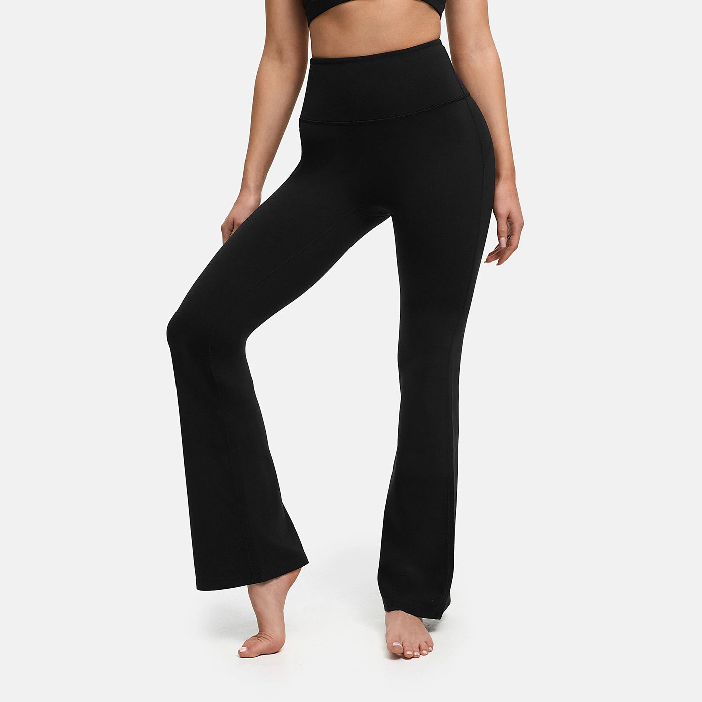Contour flared leggings with a high waistband