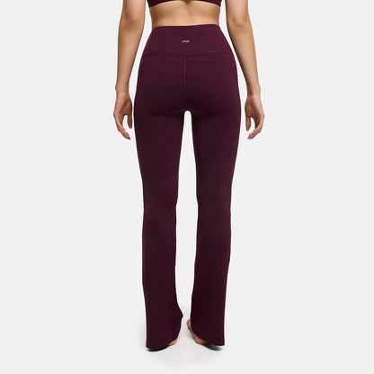 Contour flared leggings with a high waistband