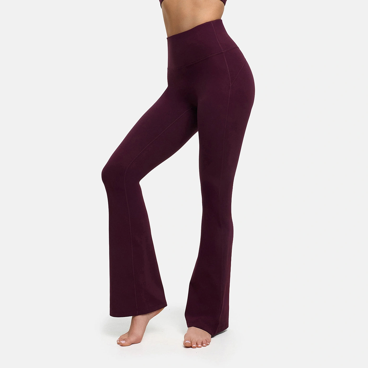 Contour flared leggings with a high waistband