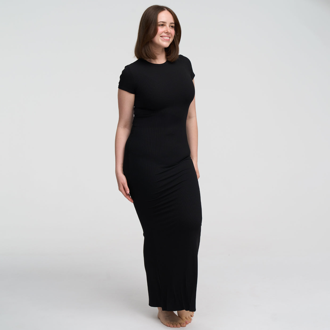 Ribbed T-Shirt Maxikleid - Secret Sale