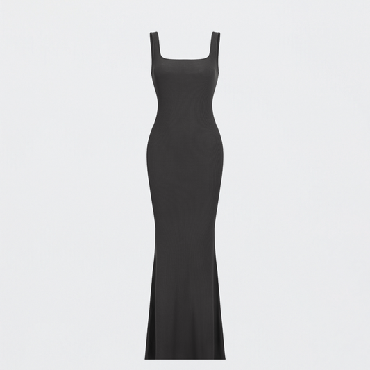 Ribbed tank top maxi dress