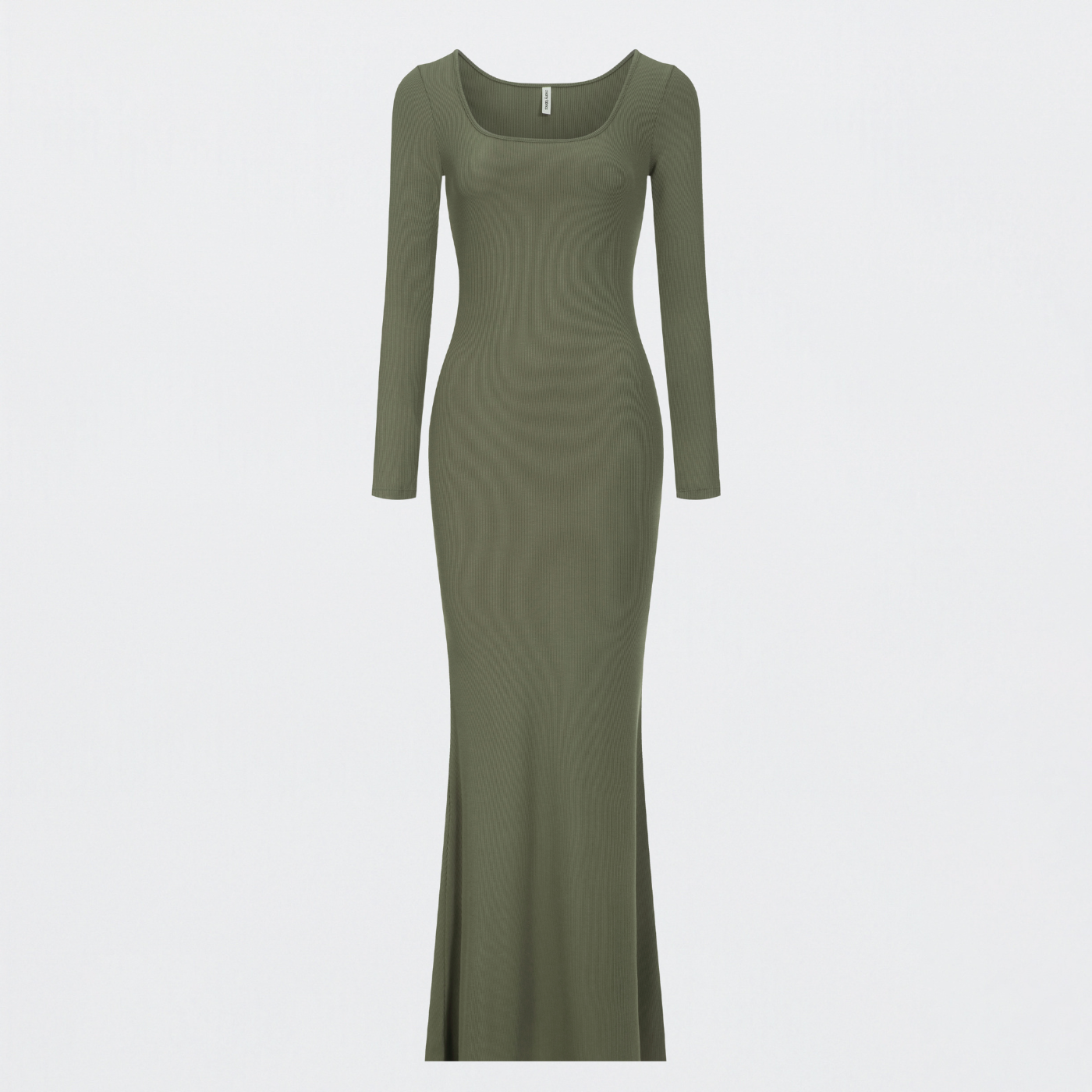 Ribbed Long Sleeve Maxikleid