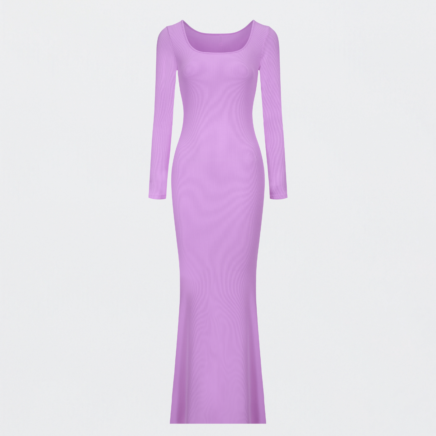 Ribbed Long Sleeve Maxikleid - Outlet